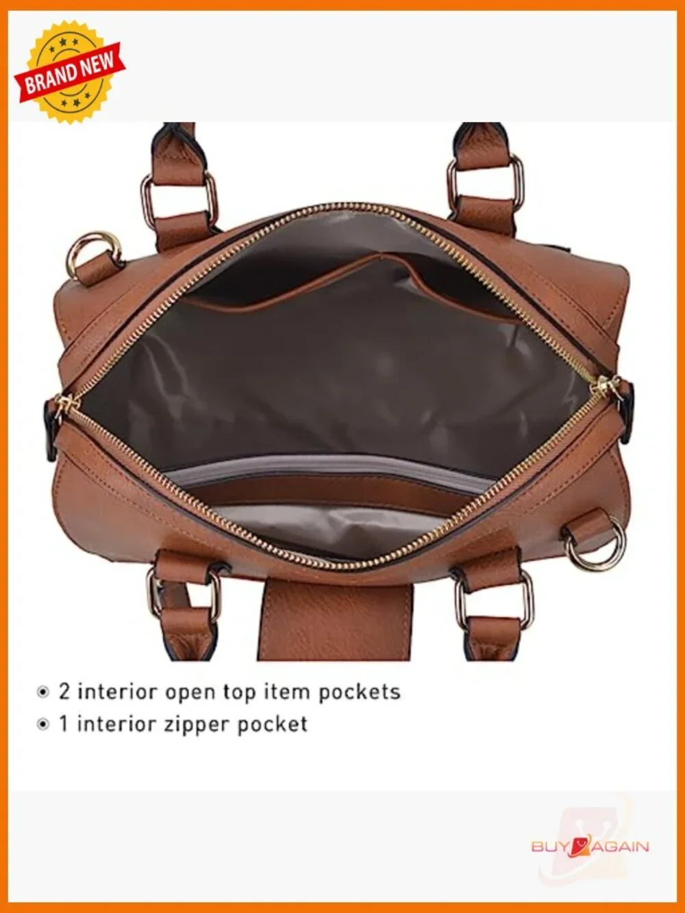 Vegan Leather Satchel Handbag Work Tote Top Handle Shoulder Bag